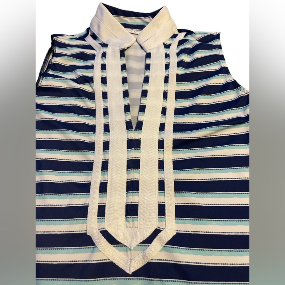 ☀️ ⛵️ Cabana Life Delray Stripe Sleeveless Tunic Dress size XS - Picture 3 of 6